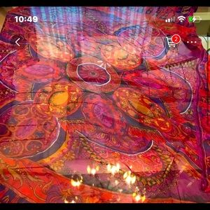 Large 46" square 100% silk Sheer Scarf